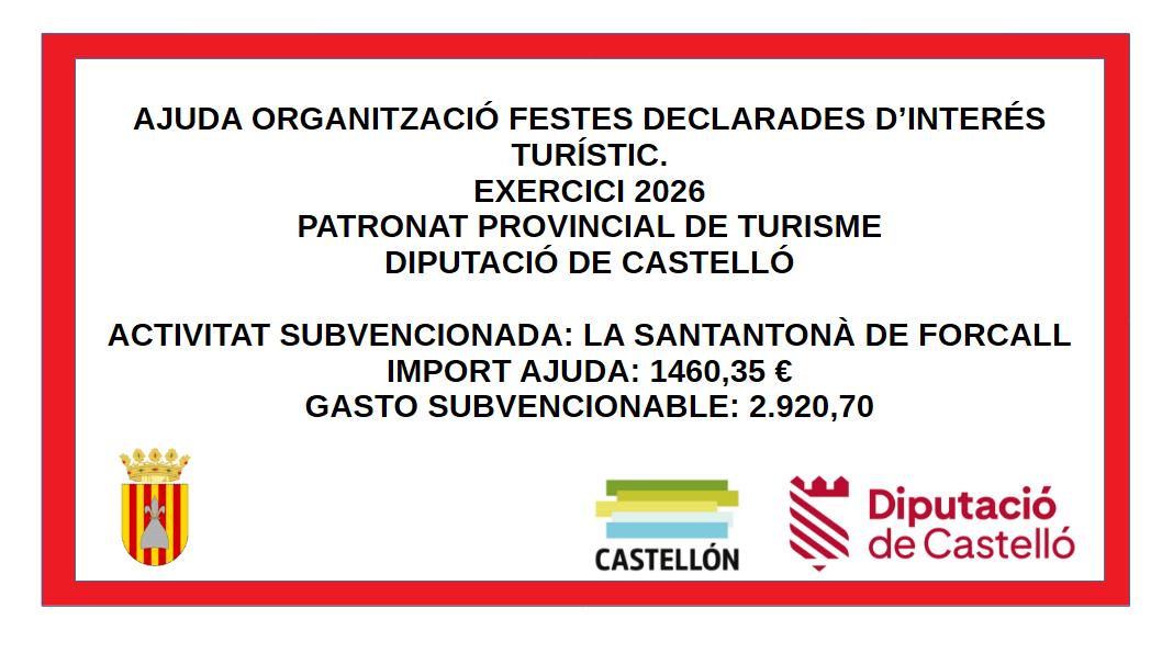 Ayuda organización fiestas interés turístico